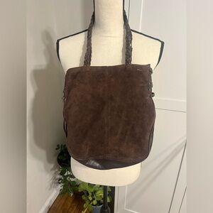 Chic Brown Suede Shoulder Bag